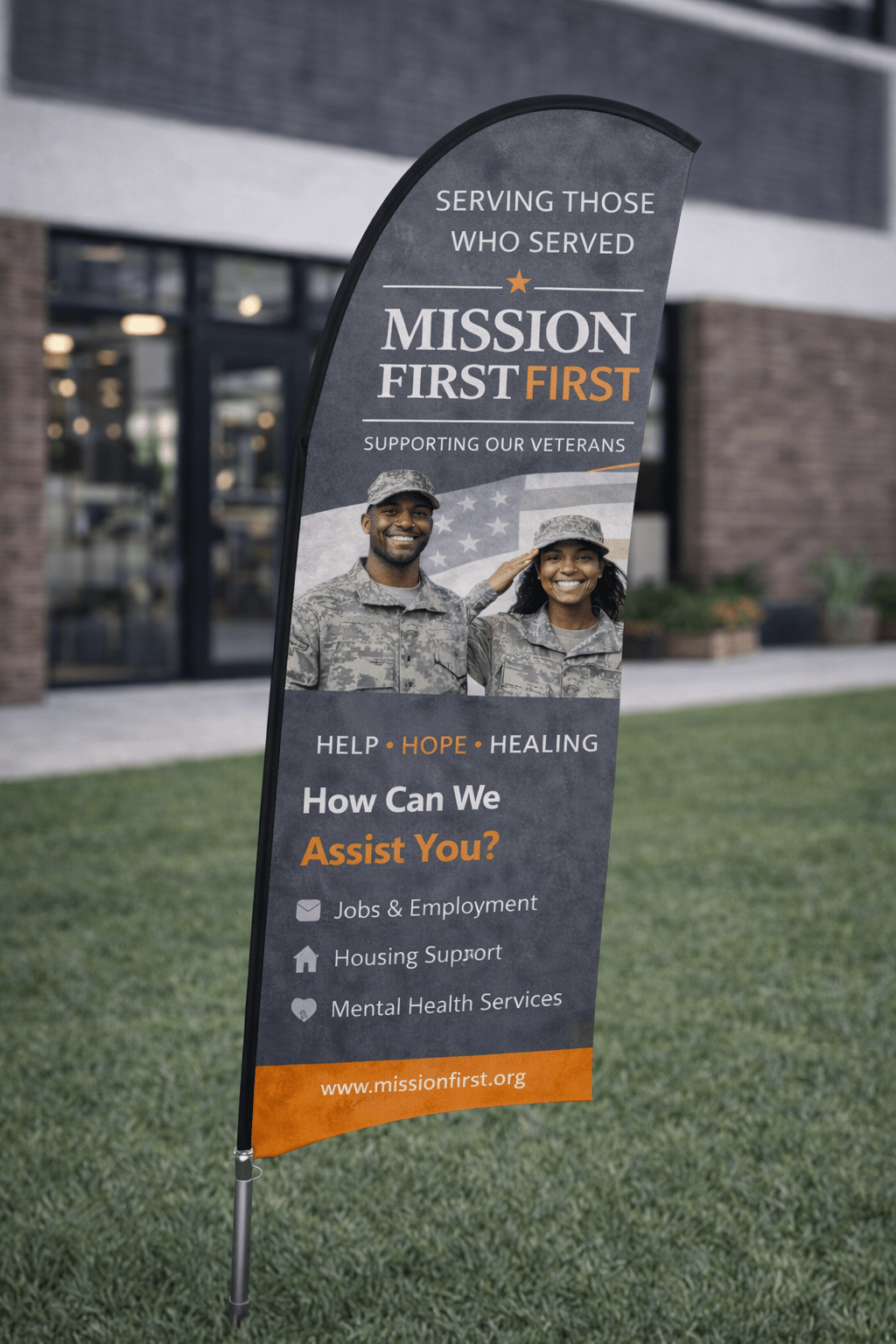 Feather Angled Flags - BIBE MEDIA GROUP